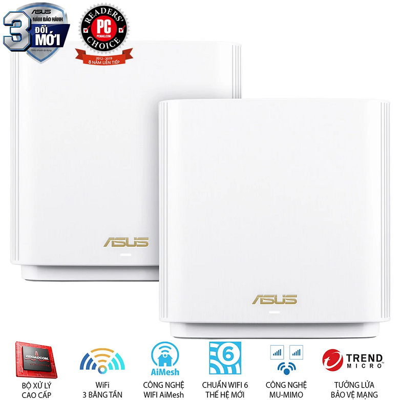 Thiết bị định tuyến mạng không dây Asus XT8 | Thiết kế sang trọng