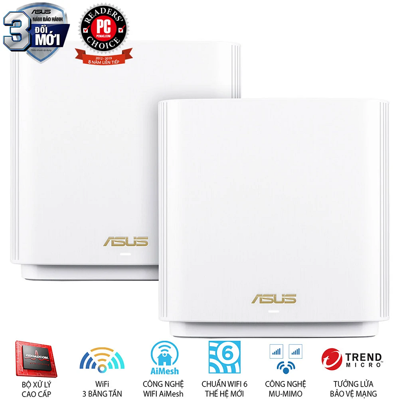 Thiết bị định tuyến mạng không dây Asus XT8 | Thiết kế sang trọng