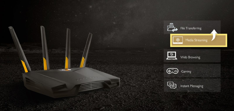 Asus TUF-AX3000 | Ưu tiên hoạt động mạng, tăng tốc băng thông