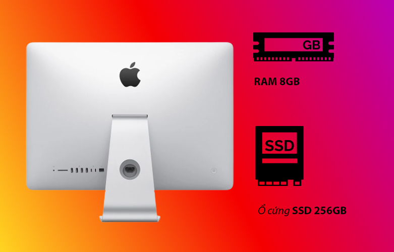 PC iMac (2020) (Core i3-GEN8/8GB/SSD256GB/21.5"/4K/Radeon Pro 555X_2GB) (MHK23SA/A) (Bạc) | Xử lý đa nhiệm dễ dàng