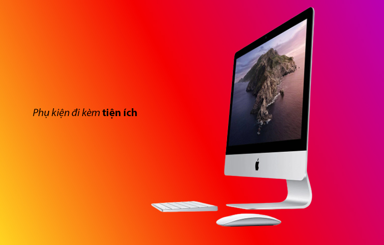 PC iMac (2020) (Core i3-GEN8/8GB/SSD256GB/21.5"/4K/Radeon Pro 555X_2GB) (MHK23SA/A) (Bạc) | Phụ kiện đi kèm tiện ích