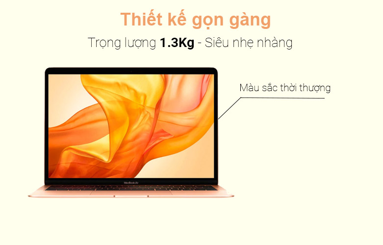 Laptop MacBook Air 2020 MWTL2SA/A (i3/256GB) (Vàng) | Thiết kế kim loại sang trọng
