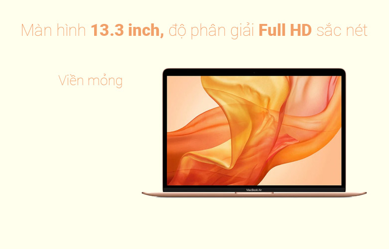 Laptop MacBook Air 2020 MWTL2SA/A (i3/256GB) (Vàng) | Màn hình 13 inch sắc nét