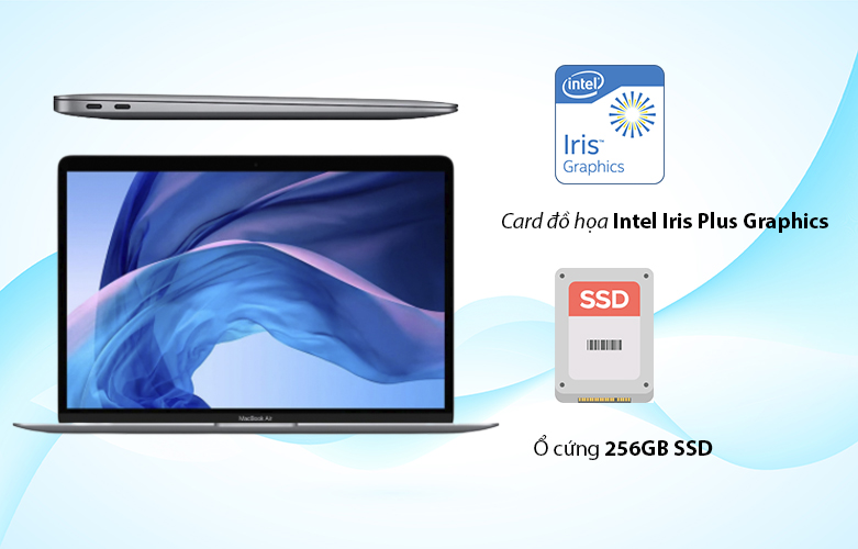 Laptop MacBook Air 2020 MWTJ2SA/A (i3/256GB) (Xám) | Chip đồ họa tích hợp mượt mà