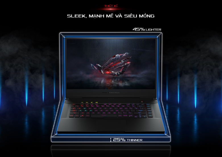 Laptop Asus ROG Zephyrus M GU502GV-AZ079T (i7-9750H) (Đen) | Thiết kế gaming hiện đại