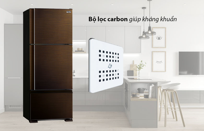 Tủ lạnh Mitsubishi Electric Inverter 414 lít MR-V50EH-BR-V | Bộ lọc carbon kháng khuẩn 