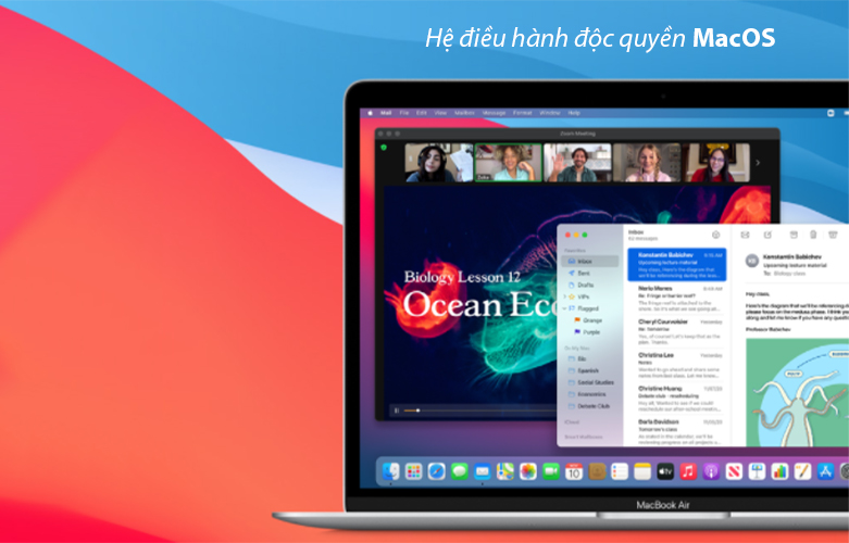 Laptop MacBook Air 2020 13.3" MGNA3SA/A (M1/8GB/SSD512GB) (Bạc) | Hệ điều hành độc quyền MacOS