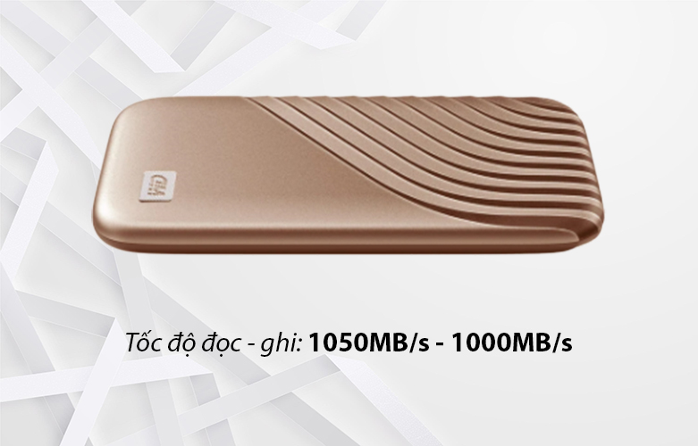 Ổ cứng gắn ngoài SSD WD My Passport 500GB USB 3.2 Gen2 Gold | Tốc độ đọc ghi nhanh chóng 