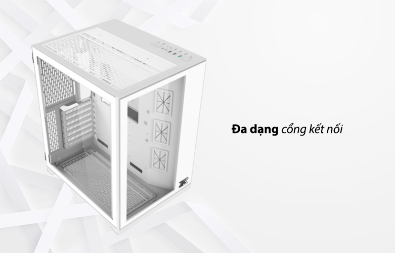 Thùng máy/ case Xigmatek AQUARIUS S ARTIC (No Fan) Trắng (EN46515)| Đa dạng cổng kết nối