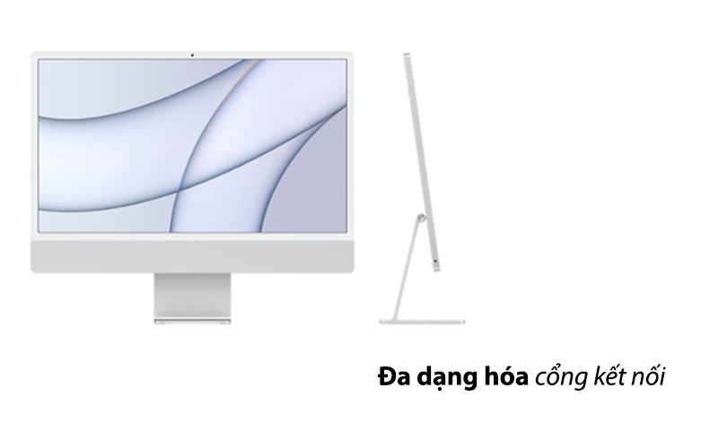 PC iMac (2021) (M1/8GB/SSD256GB/24"/4.5K/8C GPU)| Đa dạng hóa cổng kết nối 