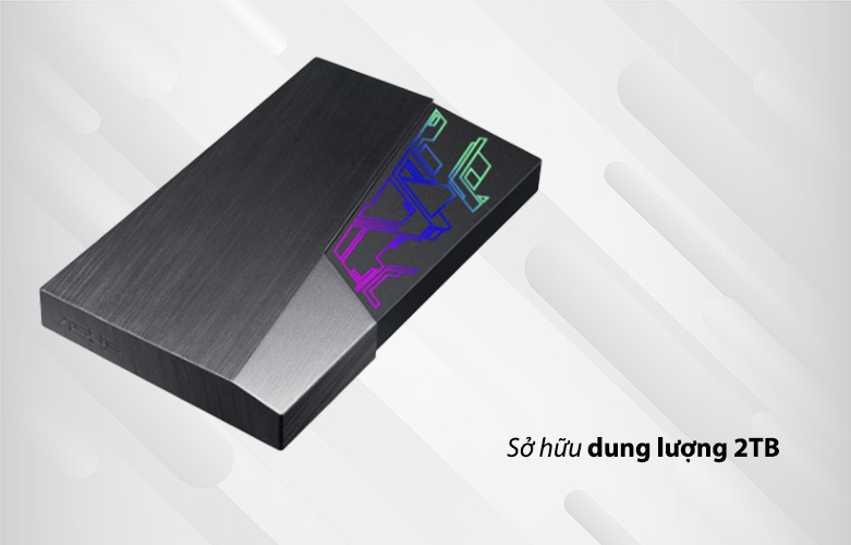 HDD ASUS FX 2Tb Aura Sync RGB, USB 3.1 Gen1 Black (90DD02F0-B89010) | Sở hữu dung lượng 2TB
