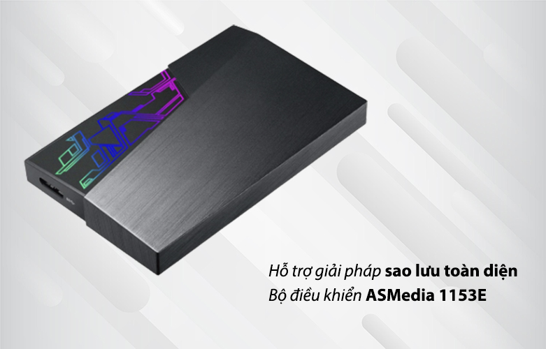 HDD ASUS FX 2Tb Aura Sync RGB, USB 3.1 Gen1 Black (90DD02F0-B89010) | Hỗ trợ giải pháp sao lưu toàn diện