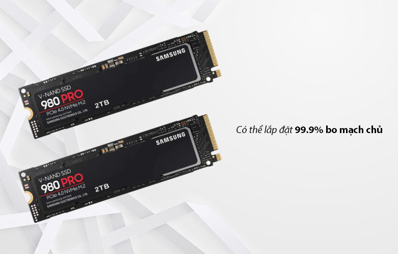 Ổ cứng gắn trong/ SSD Samsung 980 Pro 2TB M2 PCIe 4.0 (MZ-V8P2T0BW) | Có thể lắp đặt 99.9% bo mạch chủ