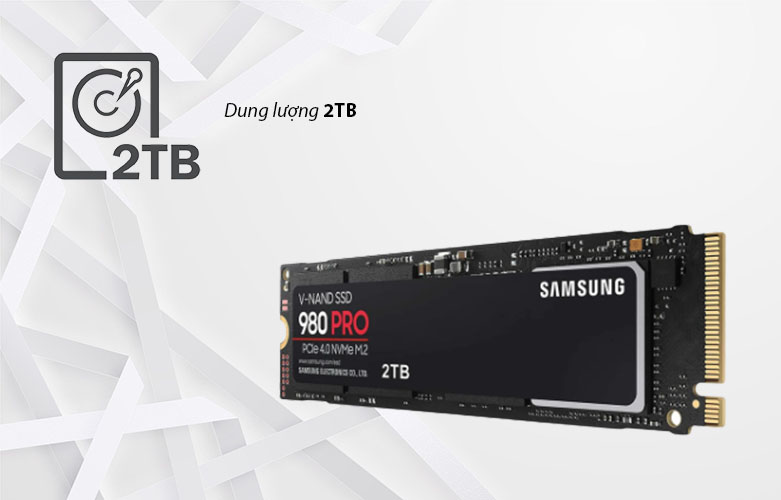 Ổ cứng gắn trong/ SSD Samsung 980 Pro 2TB M2 PCIe 4.0 (MZ-V8P2T0BW) | Dung lượng 2TB