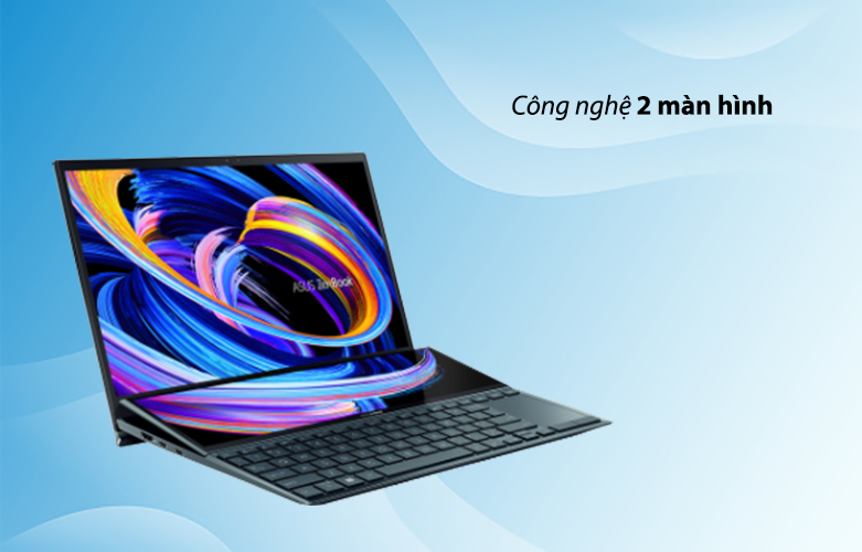 Máy tính xách tay/ Laptop Asus Zenbook UX482EG-KA166T (i5-1135G7) (Xanh) | Công nghệ 2 màn hình