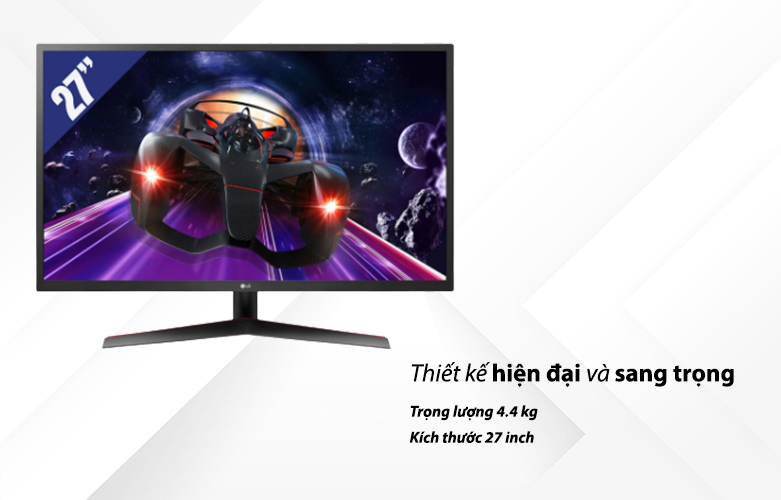 Màn hình LCD 27'' LG 27MP60G-B.ATV (1920 x 1080, IPS, 75Hz, 1ms, AMD Freesync) | Thiết kế hiện đại sang trọng