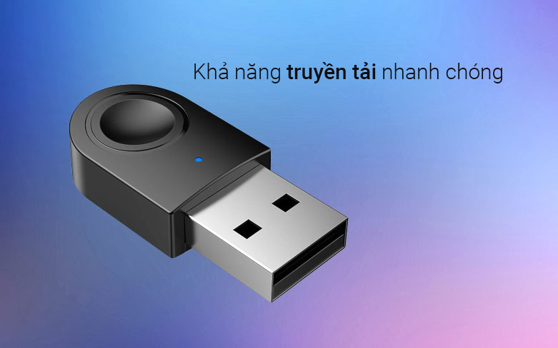 Cổng kết nối Bluetooth 5.0 Orico BTA-608-BK (Đen)| Khản năng truyền tải nhanh chóng