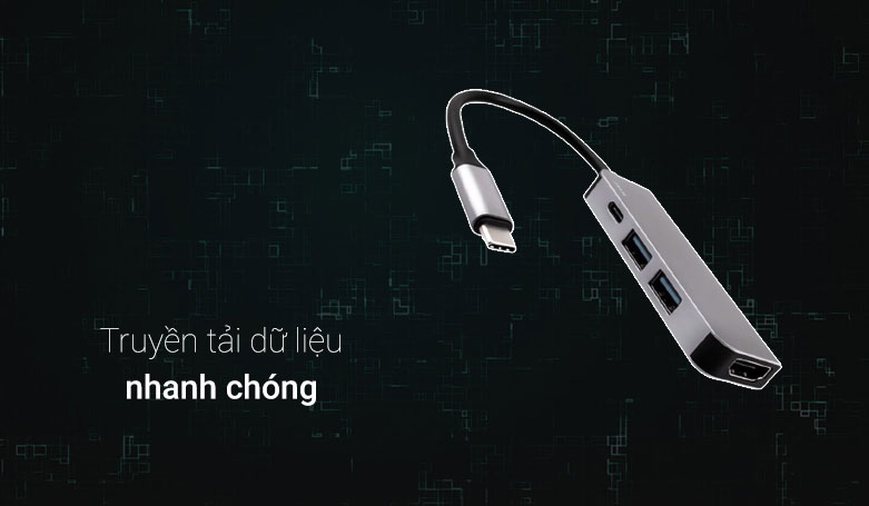 Bộ chia JCPAL LINX USB-C To HDMI Ft Charging 4 IN 1 JCP6189| Truyền tải dữ liệu nhanh chóng