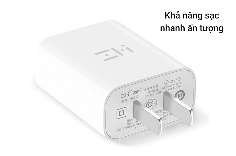 Sạc điện thoại Xiaomi ZMI 18W HA612 QC 3.0 | Khả năng sacj nhanh ấn tượng 