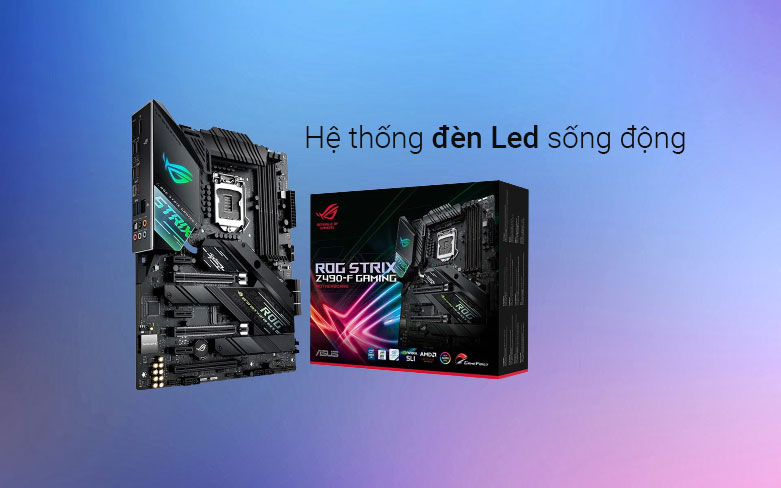 Bo mạch chính/ Mainboard Asus Rog Strix Z490-F Gaming | Hệ thống đèn LED sống động