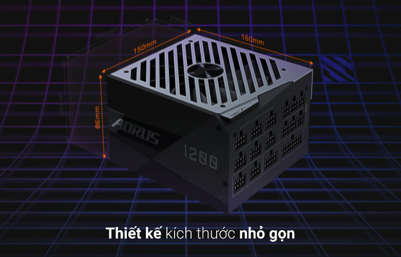 Nguồn/ Power Gigabyte AORUS P1200W 80+ PLATINUM MODULAR (AP1200GM)| Thiết kế dựa trên công nghệ hoàn toàn hiện đại