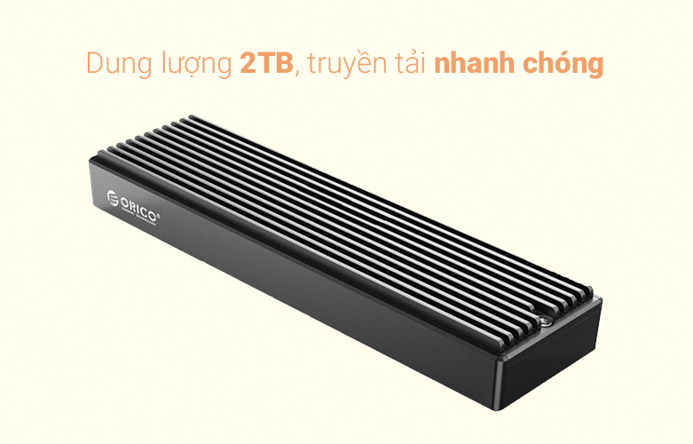 Box ổ cứng Orico NVMe M.2 SSD M2PV-C3-BK USB 3.1 Gen 2| Dung lượng 2TB