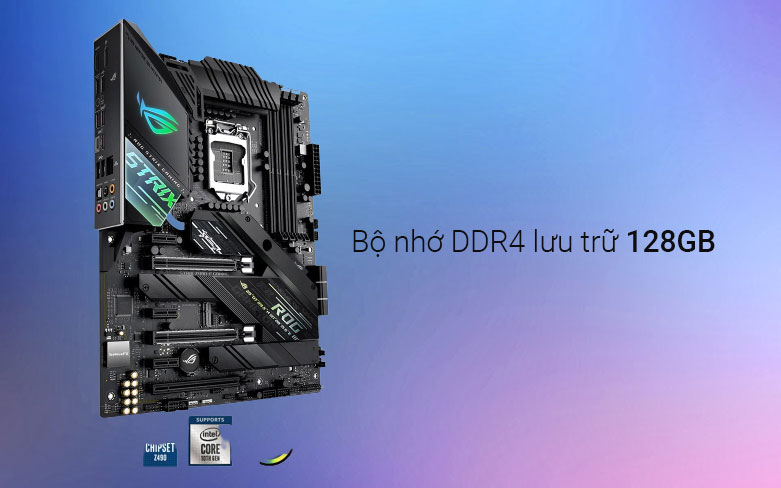 Bo mạch chính/ Mainboard Asus Rog Strix Z490-F Gaming | Dung lượng lưu trữu cao