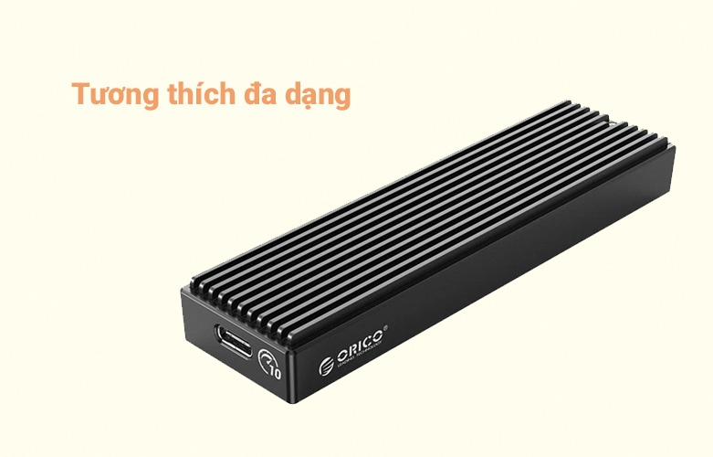 Box ổ cứng Orico NVMe M.2 SSD M2PV-C3-BK USB 3.1 Gen 2| Tương thích đa dạng 