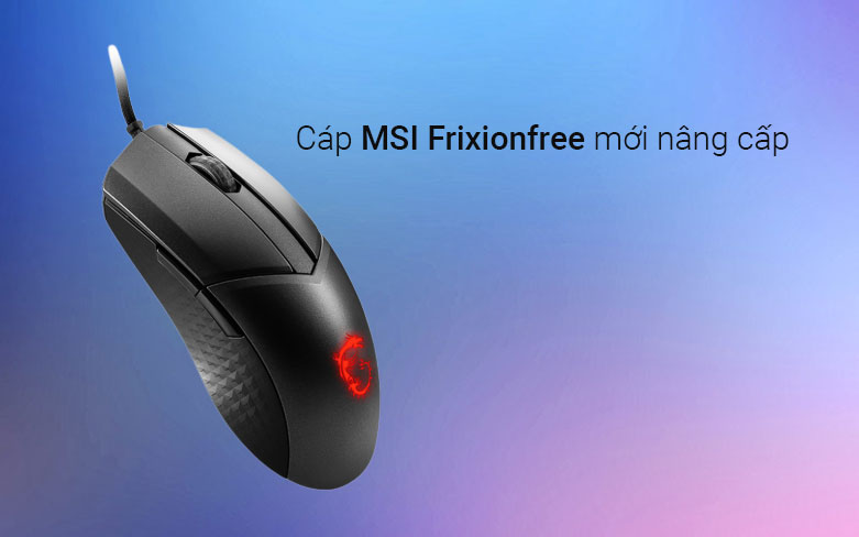 Chuột gaming không dây MSI Clutch GM41 Lightweight (Đen) | Cáp MSI Frixionfree mới nâng cấp
