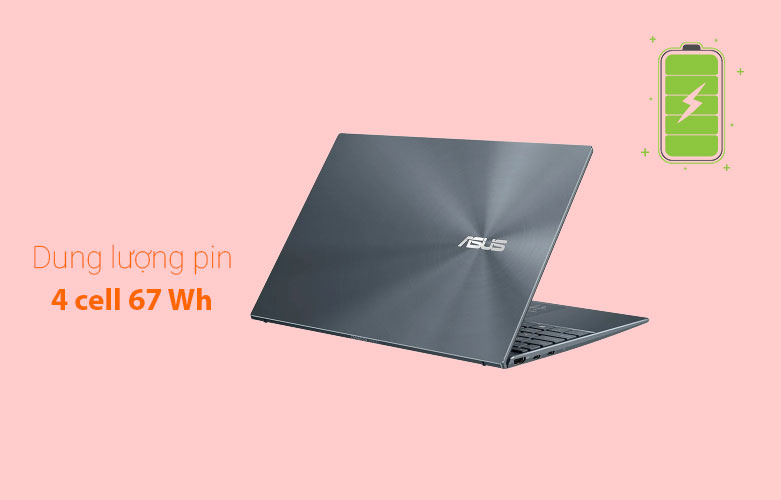 Laptop Asus UX325EA-KG656W (i5-1135G7) (Xám) | Dung lượng pin 4 cell 67wh