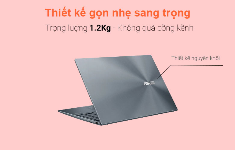 Laptop Asus UX325EA-KG656W (i5-1135G7) (Xám) | Thiết kế gọn nhẹ sang trọng