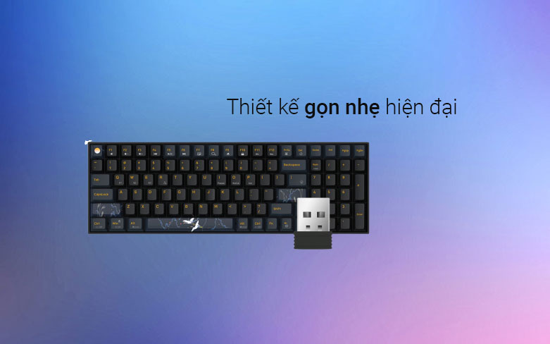 Bàn phím cơ không dây Newmen GM1000| Thiết kế gịn nhẹ hiện đại
