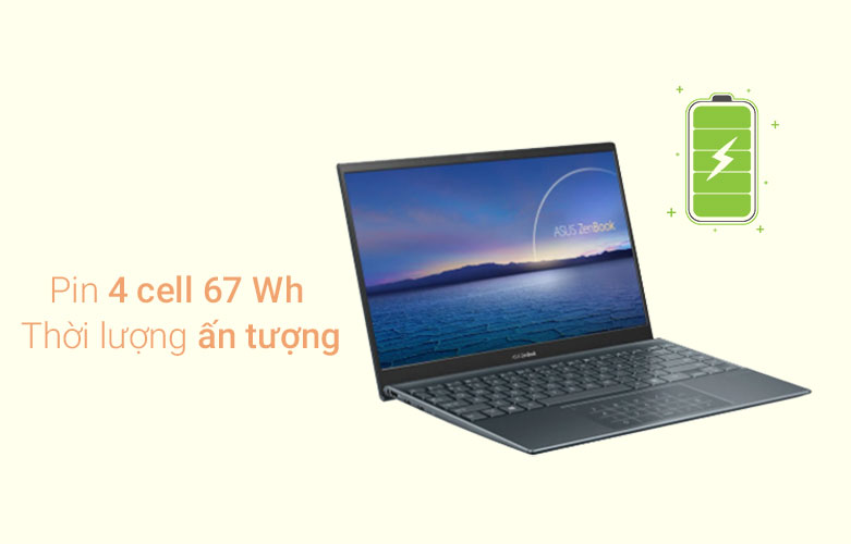 Laptop Asus UX425EA-KI839W| Thời lượng ấn tượng