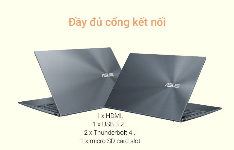 Laptop Asus UX425EA-KI839W| Đầy đủ cổng kết nối