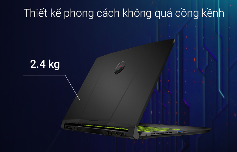 aptop MSI Gaming Alpha 15 B5EEK-203VN| Thiết kế phong cách không quá cồng kềnh