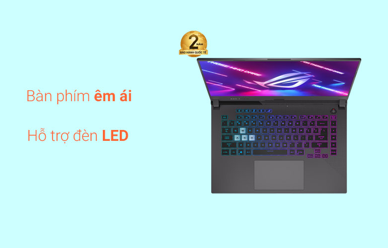 Laptop Asus Gaming ROG Strix G15 G513IH-HN015W| Bàn phím êm ái