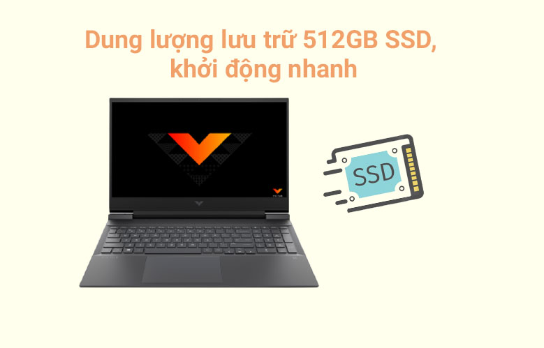 Laptop HP VICTUS 16-e0179AX (4R0V0PA) | Dung lượng lưu trữ lớn