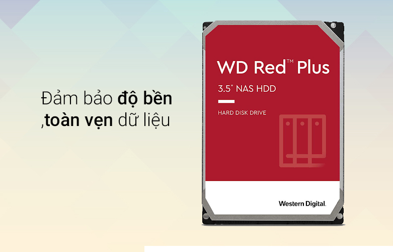 Ổ cứng HDD WD Red Plus 4TB 3.5 inch SATA III 128MB Cache 5400RPM (WD40EFZX) | Đảm bảo độ bền