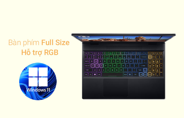 Laptop Acer Nitro 5 Tiger AN515-58-773Y (i7-12700H) | Bàn phím Full Size