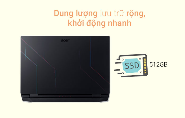 Laptop Acer Nitro 5 Tiger AN515-58-773Y (i7-12700H) | Dung lượng lưu trữ rộng