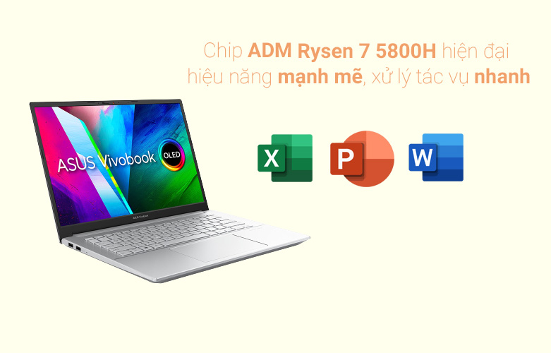 Máy tính xách tay/ Laptop Asus VivoBook Pro M3401QA-KM025T ( | Hiệu năng mạnh mẽ