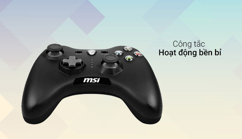 Tay cầm gamepad không dây MSI GC30 V2 (Đen) | Công tắc hoạt động bền bỉ