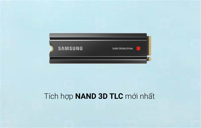Ổ cứng gắn trong/ SSD Samsung 980 PRO Heatsink 1TB M2 NVMe 4.0  | Tích hợp NAND 3D TLC mới nhất