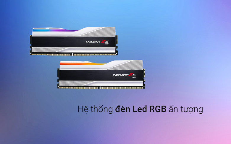 RAM Desktop Gskill Trident Z RGB 32G DDR5 5600MHz| Hệ thống đèn LED ấn tượng