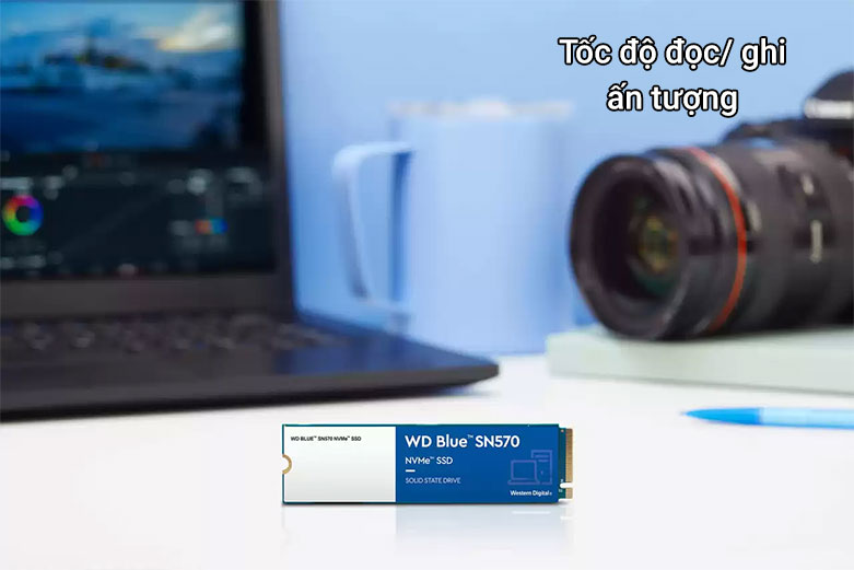 Ổ cứng SSD WD Blue SN570 250Gb M.2 2280 NVMe Gen3 x4 (WDS250G3B0C) | Tốc độ đọc ghi ấn tượng