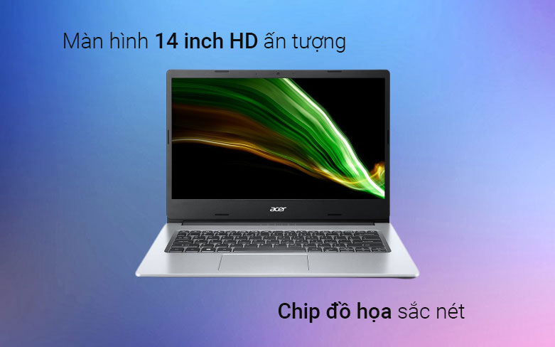 Máy tính xách tay/ Laptop Acer Aspire 3 A314-35-P3G9 (NX.A7SSV.007) (N6000) (Bạc)| Màn hình 14 inch HD ấn tượng