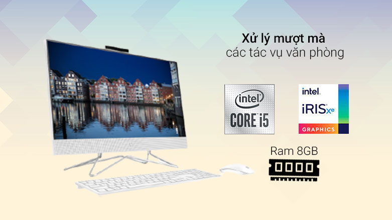 màn hình HP 24-df1030d AIO 23.8 inch| Xử lý mượt mà