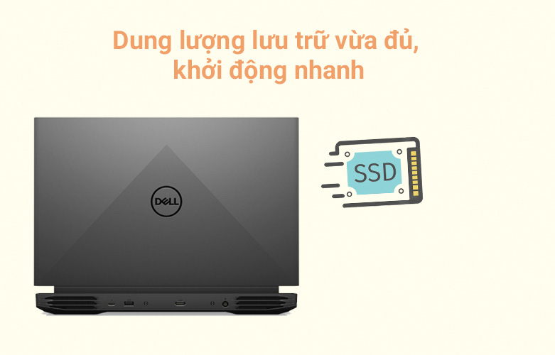 Laptop Dell Gaming G15 5511 (5511-P105F006BGR) (i7-11800H) (Xám) | Dung lượng lưu trữ vừa đủ