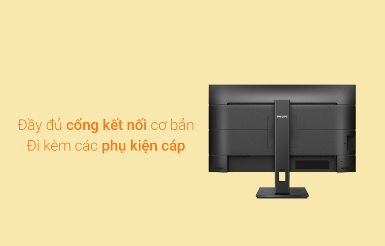 Màn hình Philips 27" 276B1|Đầy đủ cổng kết nối cơ bản 