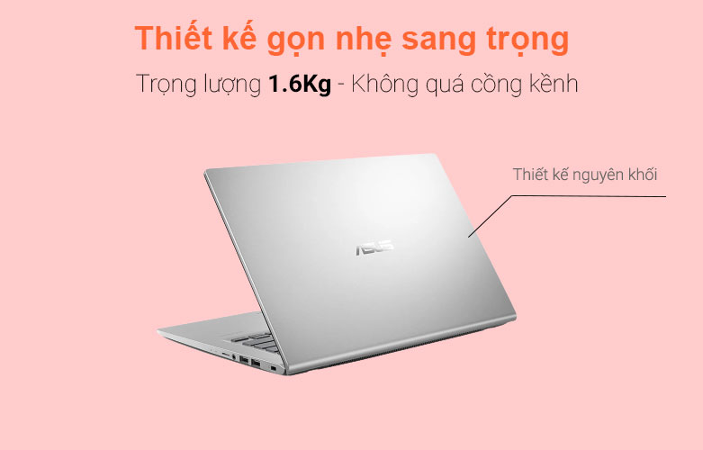 Máy tính xách tay/ Laptop Asus X415MA-BV451W (N4020) (Bạc) | Thiết kế gọn nhẹ